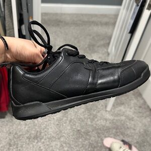 Shoes For Crews Men's Black slip resistant sneakers.